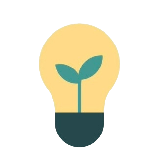 Lightbulb with plant